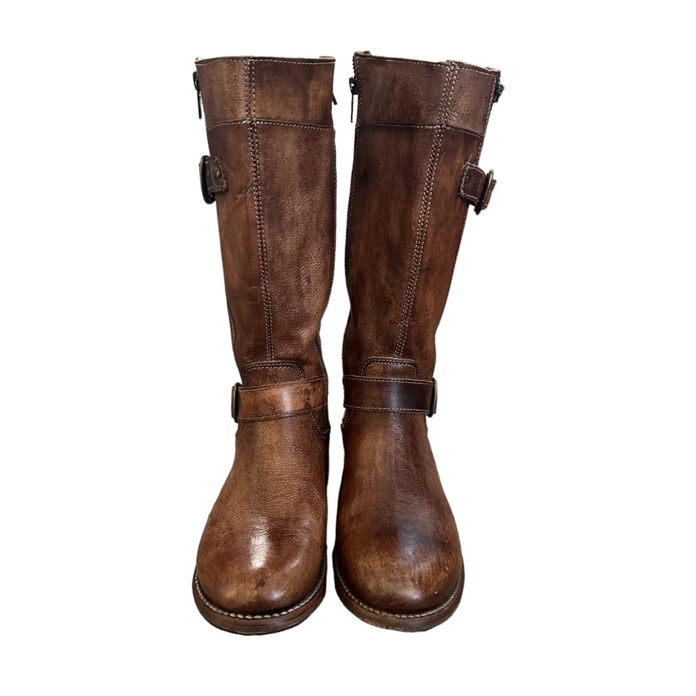 Bed Stu Women’s Gogo Lug Tan Rustic Leather Boots Brown 7 - Picture 3 of 10